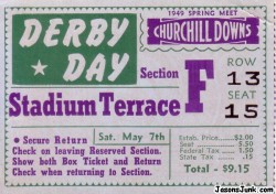 1949_Kentucky_Derby_Ticket_01